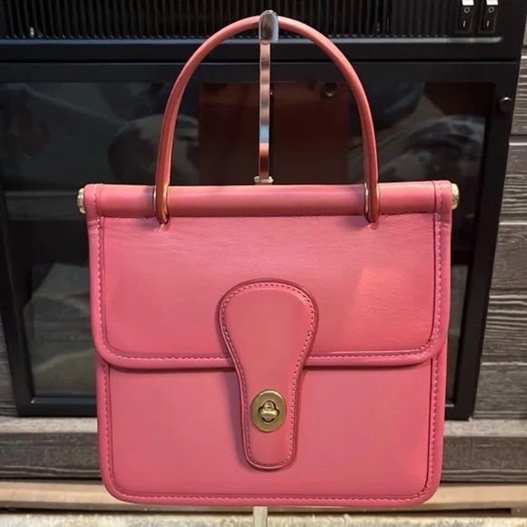 COACH WILLIS TOP HANDLE 18 TAFFY PINK 90s Vibes CROSSBODY BAG - Picture 12 of 13